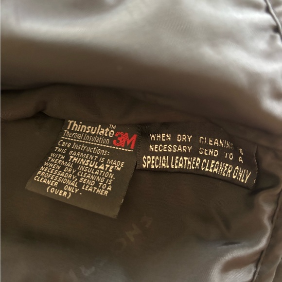 Vintage Wilsons Leather Jacket XS Paisley Embossed Thinsulate 80s/90s - Picture 4 of 8